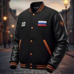 Бомбер утепленный с нанесением индивидуальных вышивок